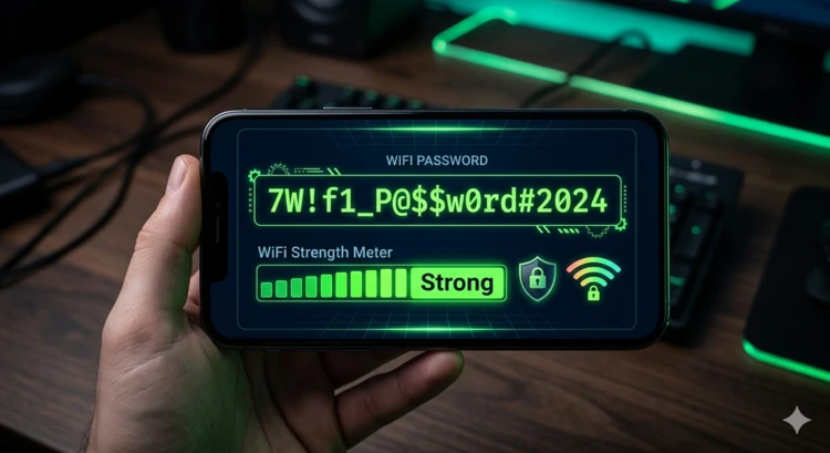 WiFi password generator creating a strong random password