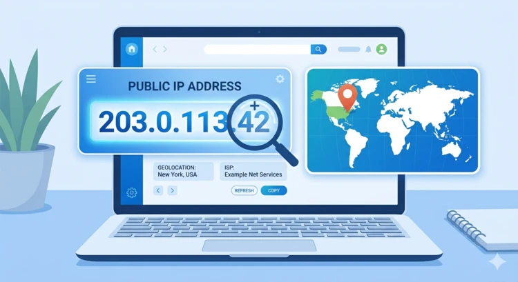 What is my IP address tool showing public IPv4 and IPv6