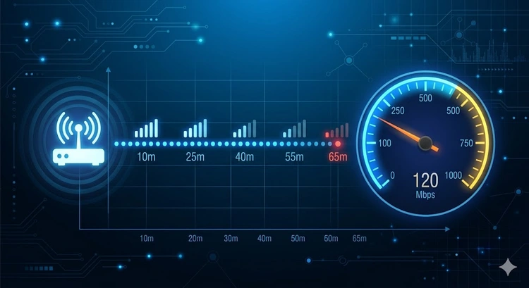 WiFi Speed vs Distance Calculator