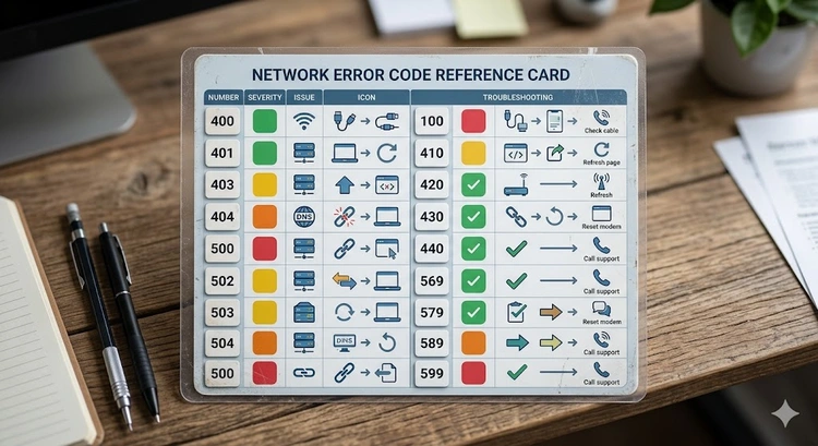 Network Error Code Reference