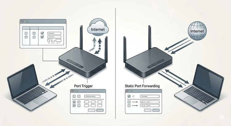 Port Triggering vs Port Forwarding