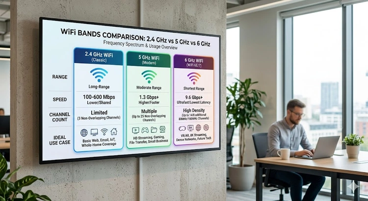 2.4 GHz vs 5 GHz vs 6 GHz WiFi: Which Band Should You Use?