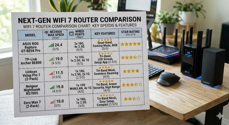 Best WiFi 7 routers compared with speed and coverage benchmarks