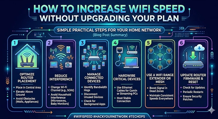 How to Increase WiFi Speed Without Upgrading Your Plan &mdash; complete visual guide