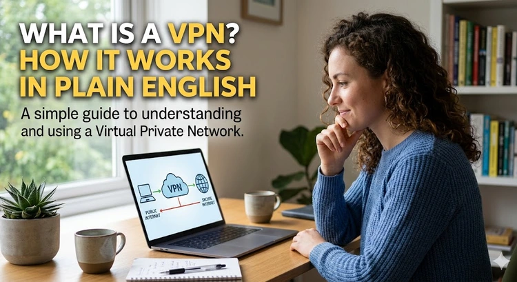 Diagram showing how a VPN encrypts internet traffic between a home router and a remote server