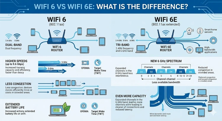 WiFi 6 vs WiFi 6E: What Is the Difference?
