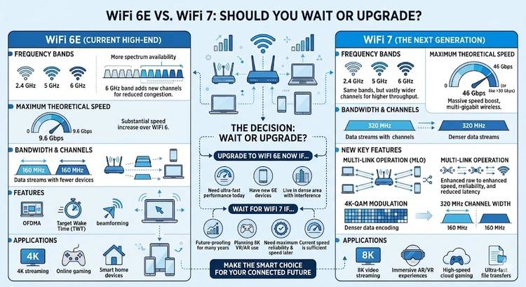 WiFi 6E vs WiFi 7: Should You Wait or Upgrade?