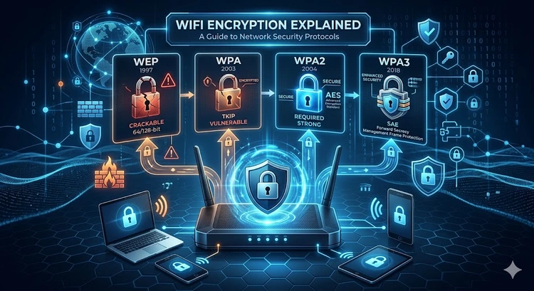 WiFi Encryption Explained: WEP, WPA, WPA2, WPA3
