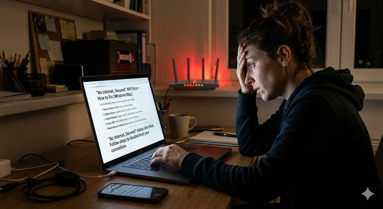 "No Internet, Secured" WiFi Error — How to Fix